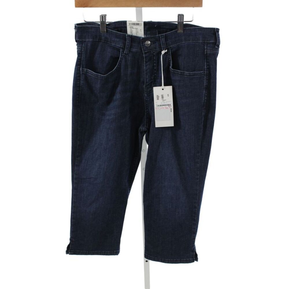 Mac Jeans Unisex Dark Blue Capri Jeans High Rise Cotton Stretch Size 10